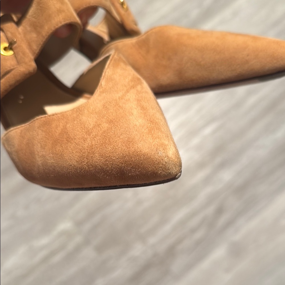 Veronica Beard leather and suede pointed toe strap heels - Picture 11 of 13